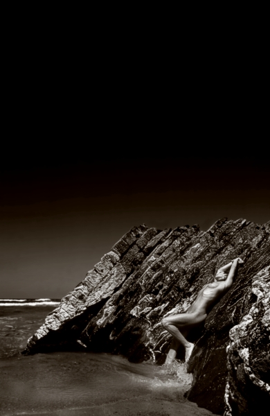 photo "on the rocks" tags: nude, black&white, 