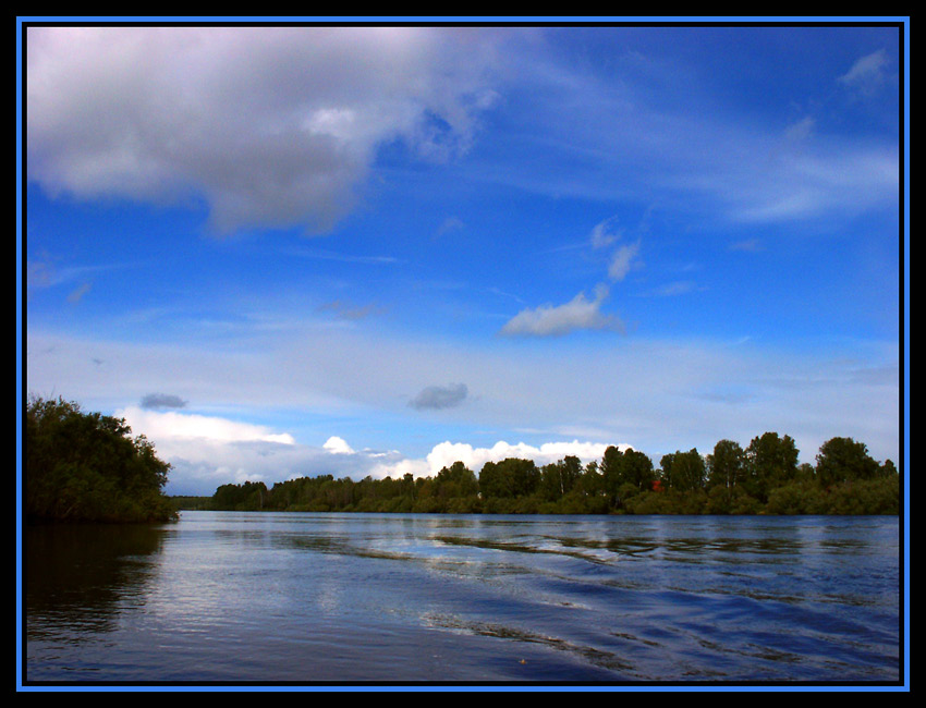 photo "Etude in blue tones" tags: landscape, clouds, water