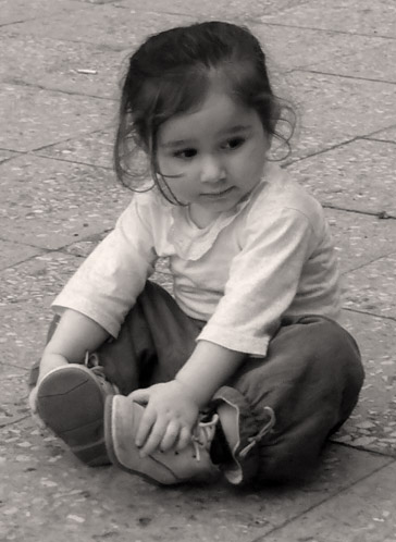 photo "thinking" tags: portrait, children