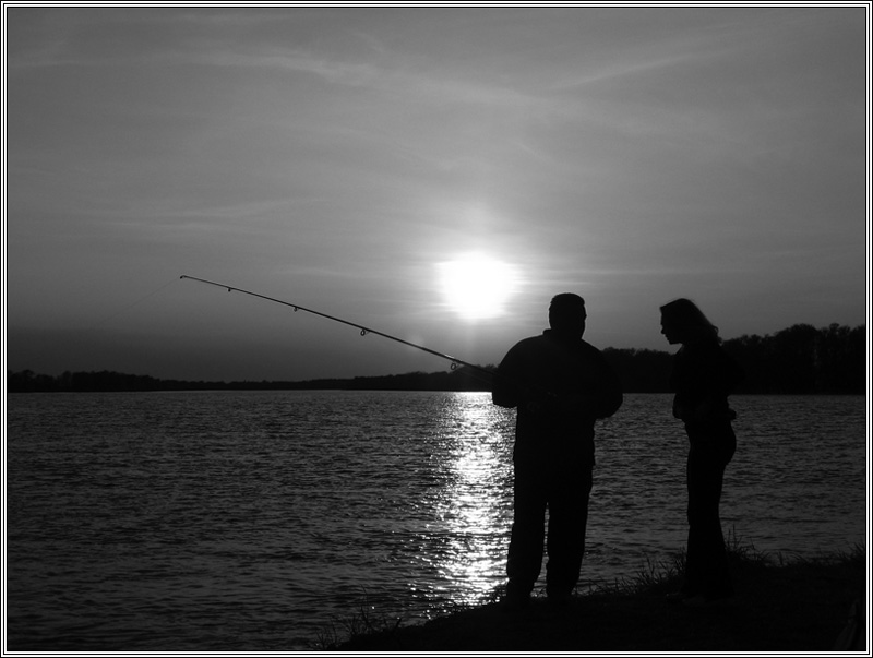 photo "Fishing place" tags: landscape, genre, sunset