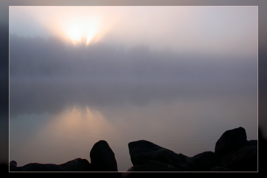 фото "Туманный рассвет на канале" метки: пейзаж, вода, закат