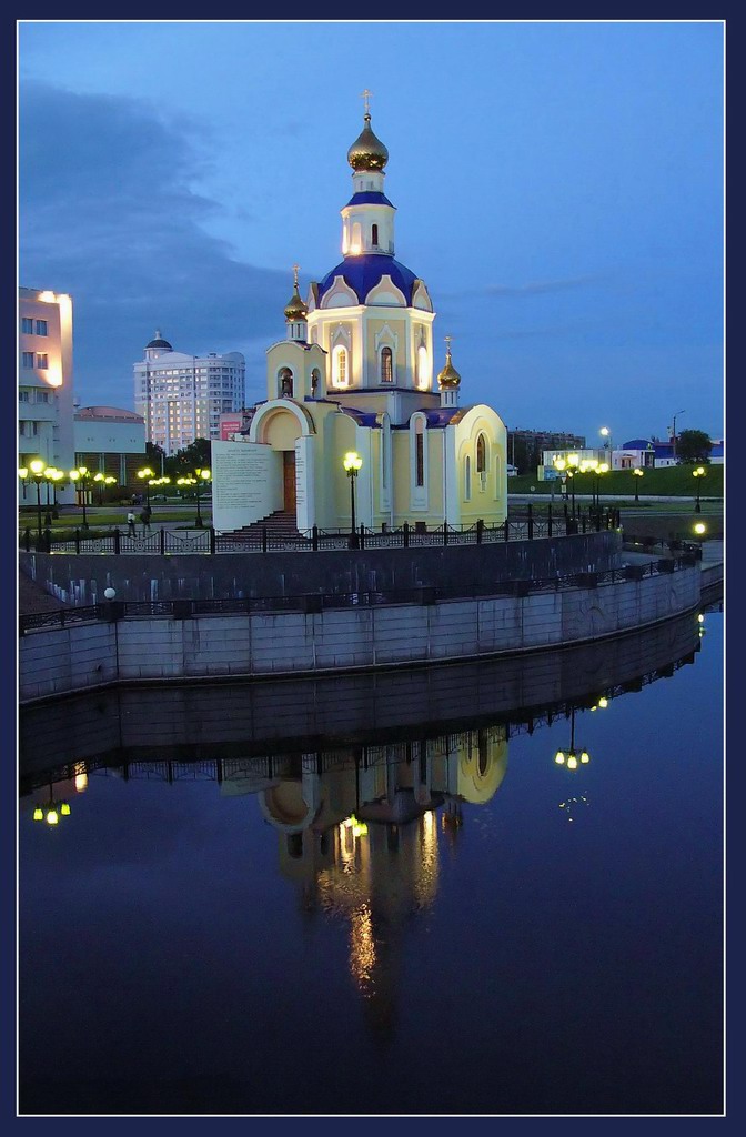 photo "Reflection" tags: architecture, landscape, night