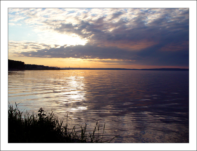 фото "Закат на озере..." метки: пейзаж, закат, облака