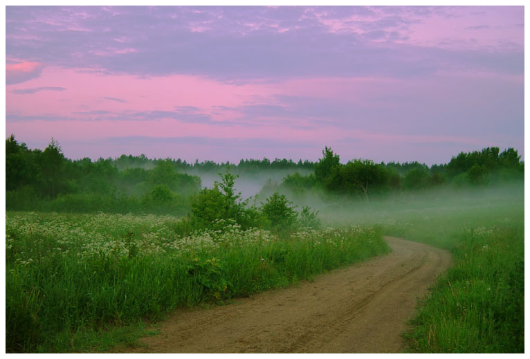 фото "Дорога в неизвестность" метки: пейзаж, закат, лес