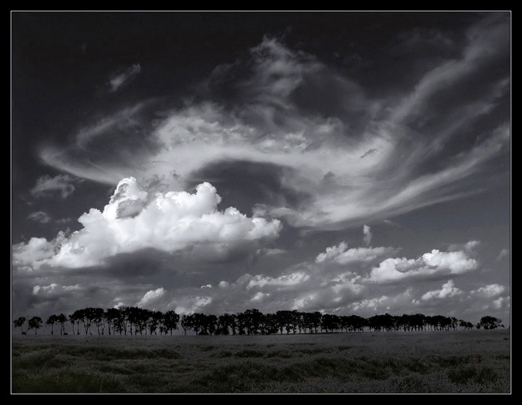 photo "..." tags: black&white, landscape, clouds