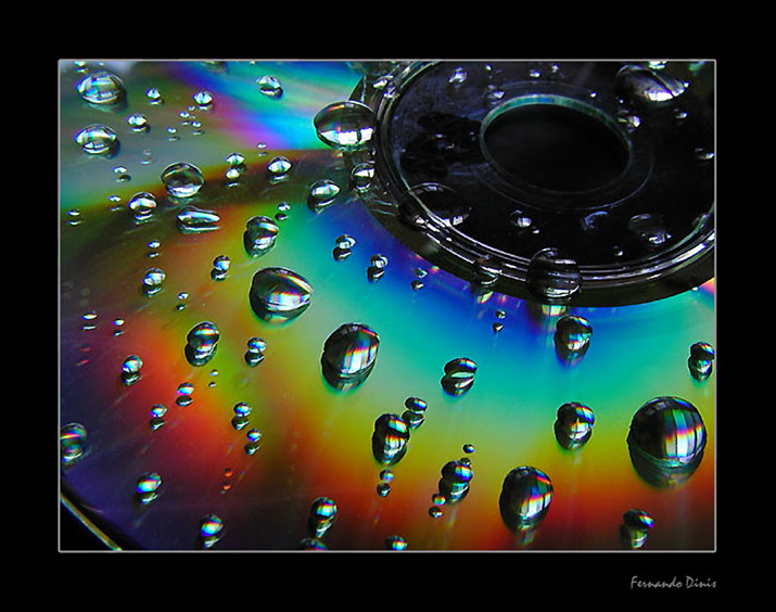 photo "Wet CD" tags: macro and close-up, still life, 
