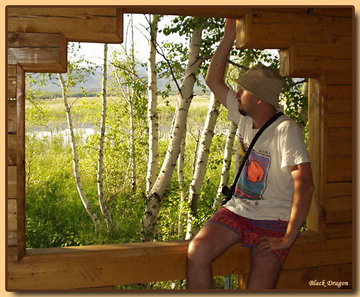 photo "Evening self-portrait at lake" tags: portrait, landscape, man, summer