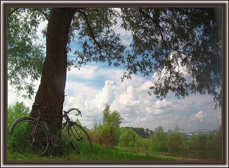 photo "Landscape with a bicycle" tags: misc., 