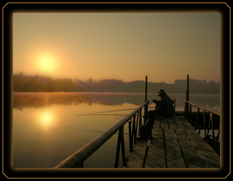 фото "Утро на Цне: первые рыбацкие ..." метки: пейзаж, природа, закат