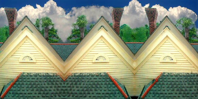 photo "rooftops" tags: montage, 