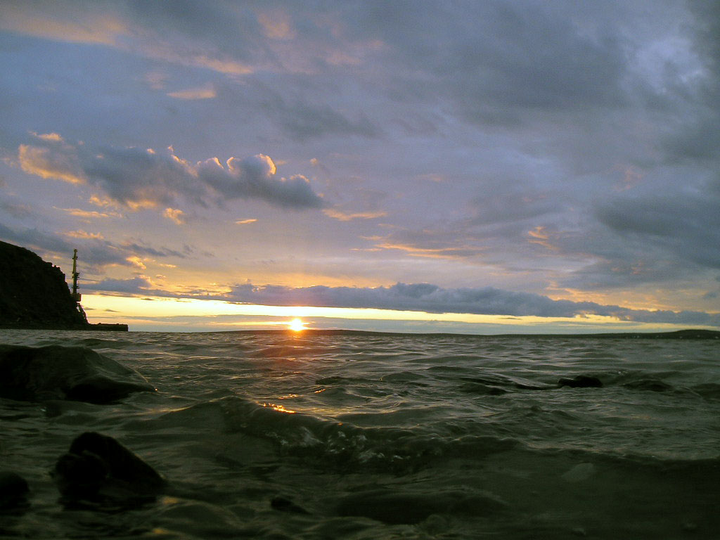 photo "It not storm! It is beauty!" tags: landscape, sunset, water