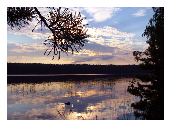 фото "Вечером на озере..." метки: пейзаж, вода, закат