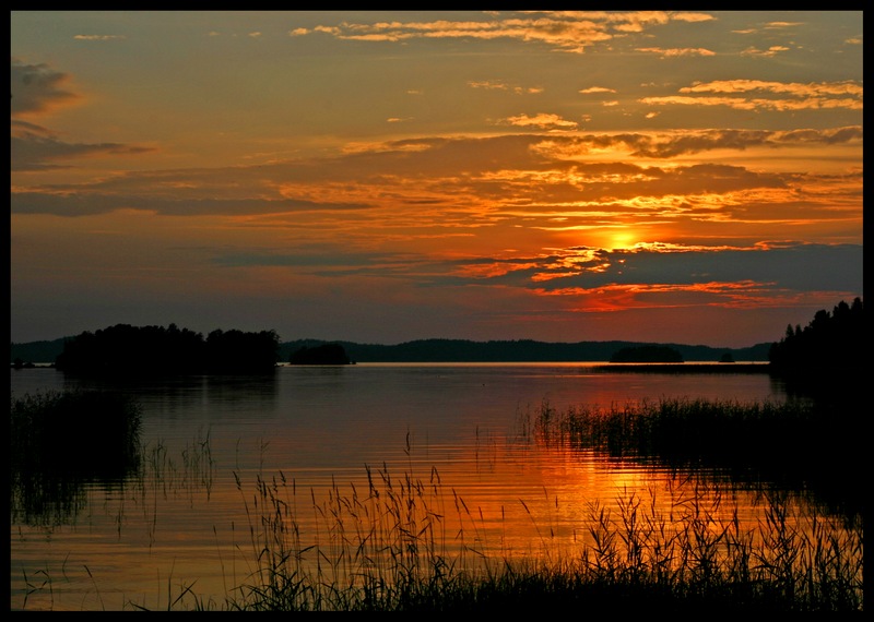 фото "Sunset on Lake Saimaa" метки: пейзаж, лето