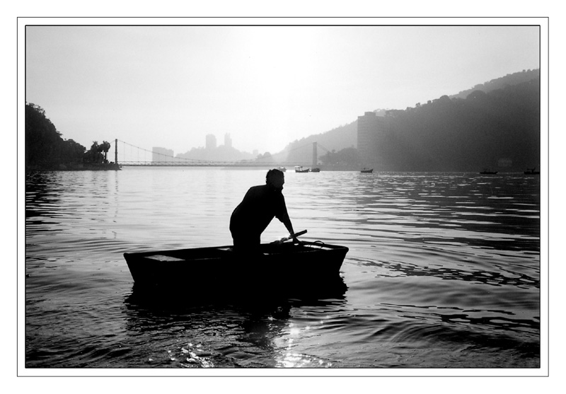 photo "Barqueiro" tags: landscape, sunset, water