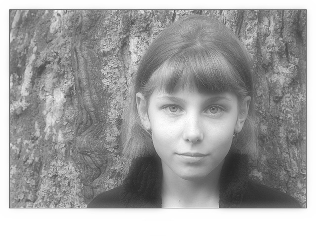photo "Portrait of the daughter." tags: portrait, black&white, children