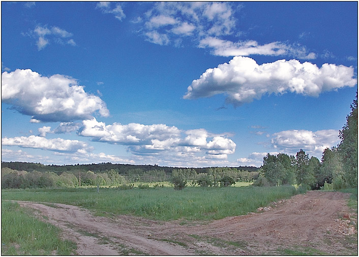 photo "On crossroad" tags: landscape, clouds, summer