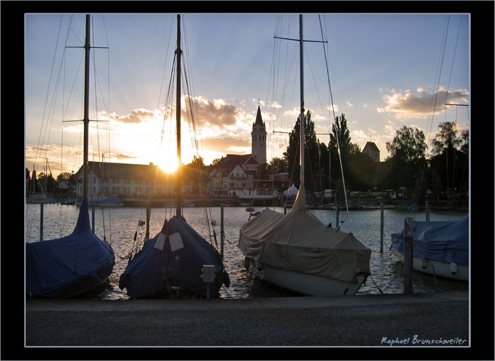 фото "Sunset over Romanshorn" метки: пейзаж, вода, закат