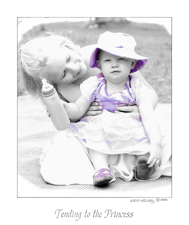 photo "Tending to the princess" tags: portrait, montage, children