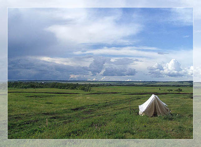 photo "my tent`s standing..." tags: landscape, nature, clouds