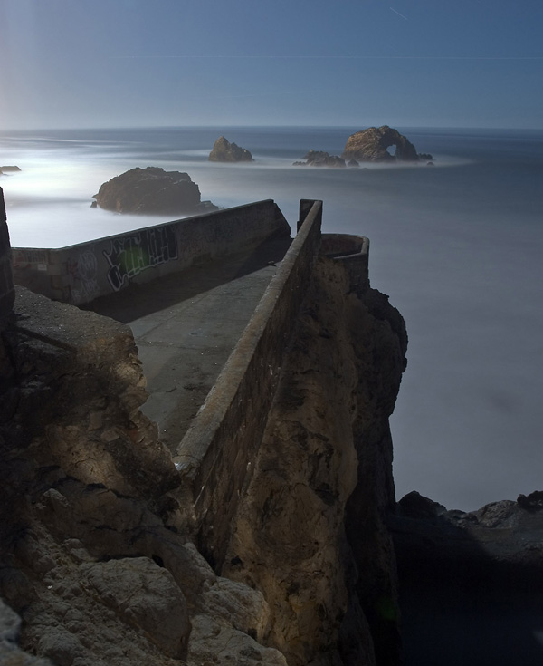 photo "Moonlight over arch" tags: landscape, night, water