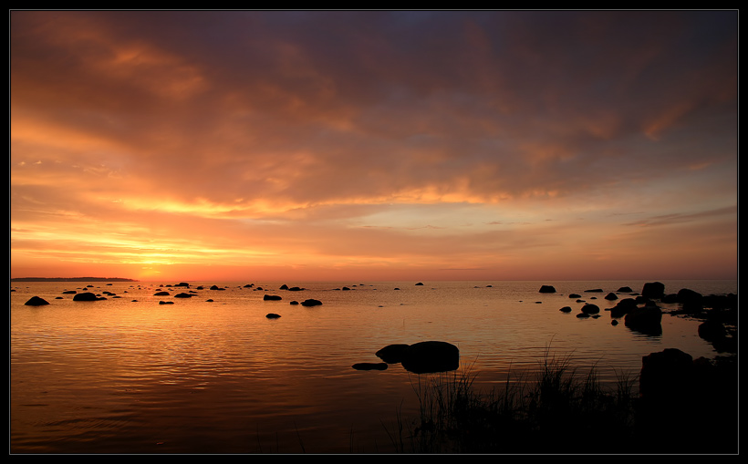 photo "amber bay" tags: landscape, sunset