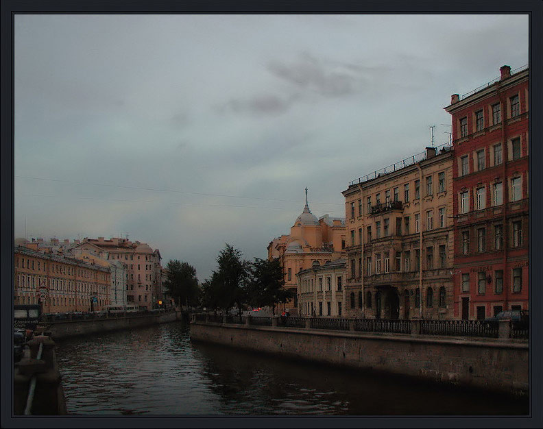 фото "Белая ночь. Екатерининский канал" метки: архитектура, пейзаж, закат
