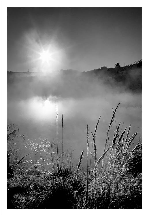 photo "Morning etude" tags: landscape, black&white, sunset