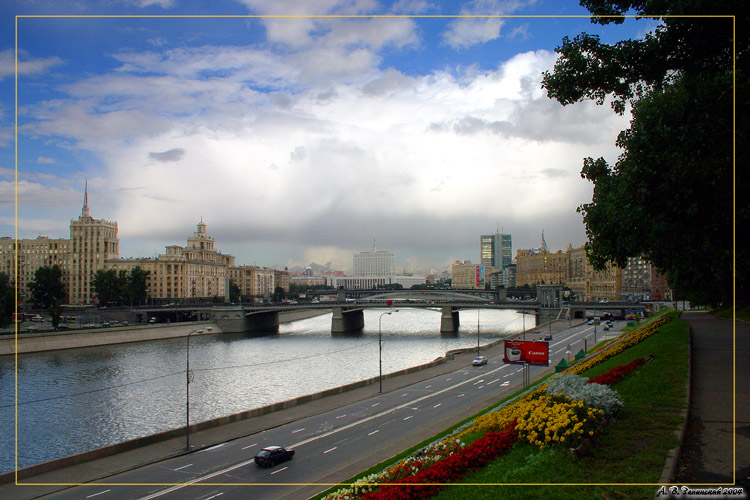 фото "Москва. Вид с Ростовской набережной Москвы-реки." метки: архитектура, путешествия, пейзаж, Европа