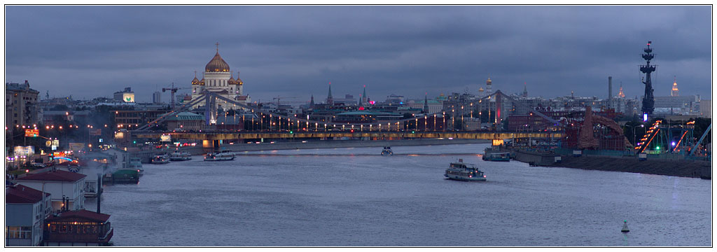 photo "Evening-Moscow-River" tags: architecture, landscape, water