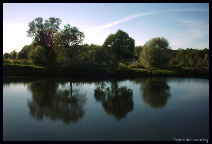 photo "September evening" tags: landscape, autumn, water