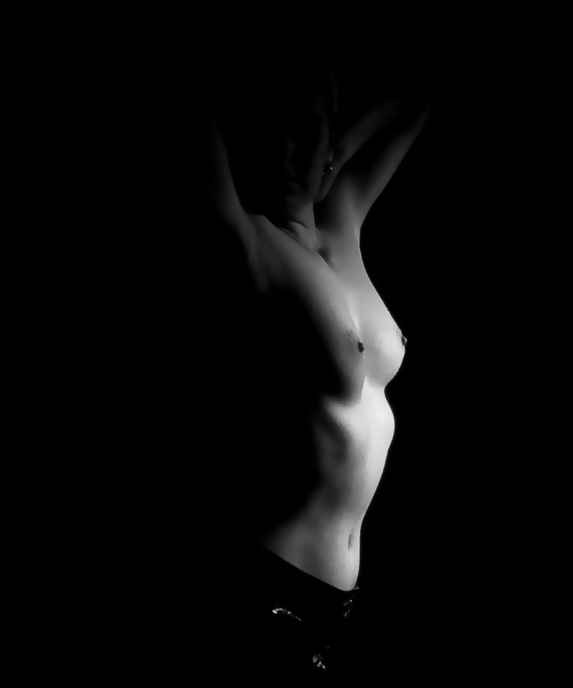 photo "bathed by light" tags: nude, black&white, 