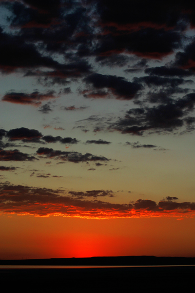 photo "sun set in the salt lake" tags: landscape, spring, sunset