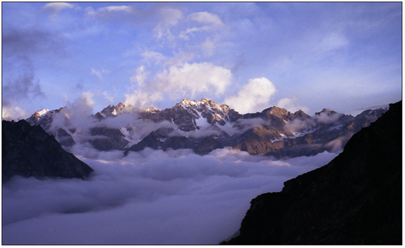 photo "Sunrise in Bezengi" tags: landscape, mountains, sunset