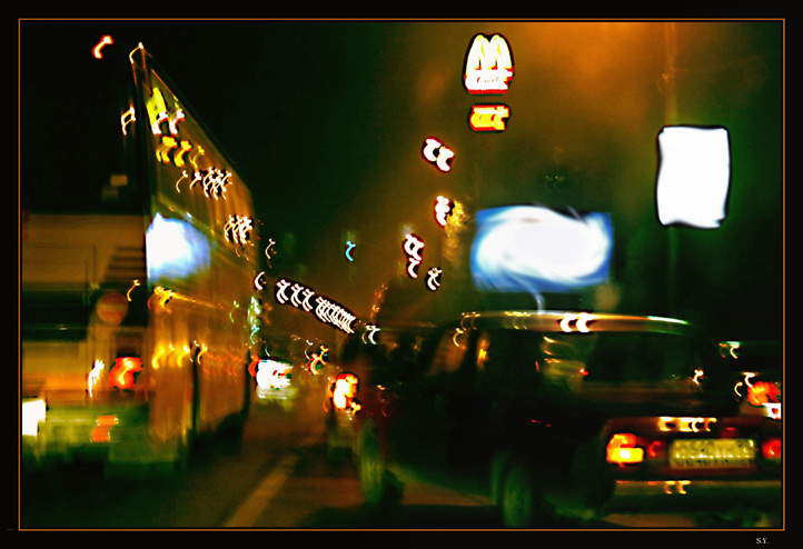 photo "Matrix of night street" tags: genre, 