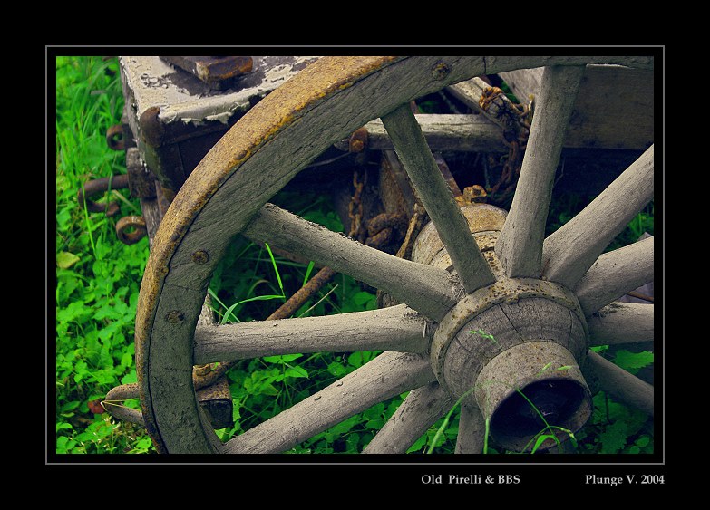 photo "Old Pirelli & BBS" tags: reporting, montage, 