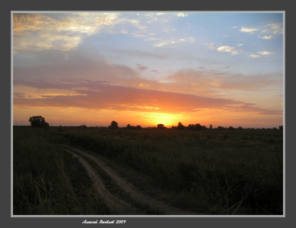 photo "Ahtuba.Highway on Sazanii Corner" tags: landscape, summer, sunset