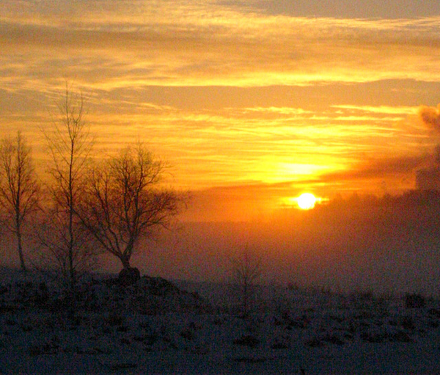 фото "Sunset" метки: пейзаж, закат, зима
