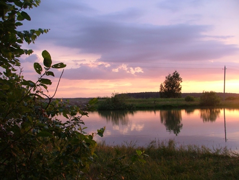 фото "Вечер на пруду" метки: пейзаж, закат, лето