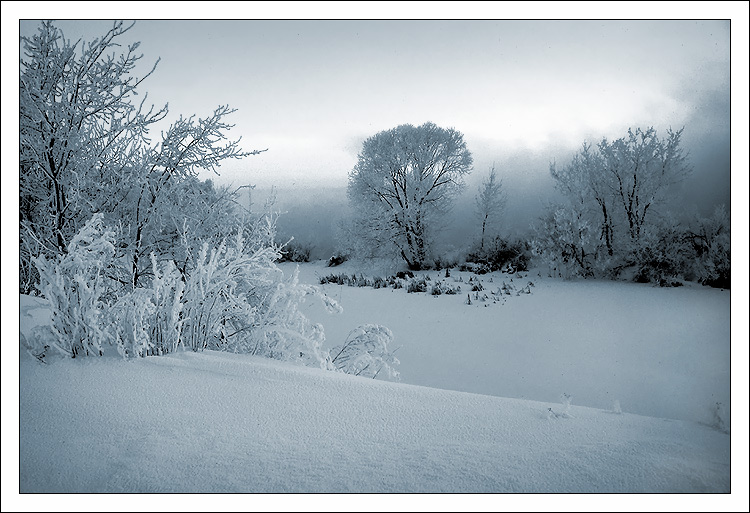 photo "At frozen small river..." tags: landscape, sunset, winter