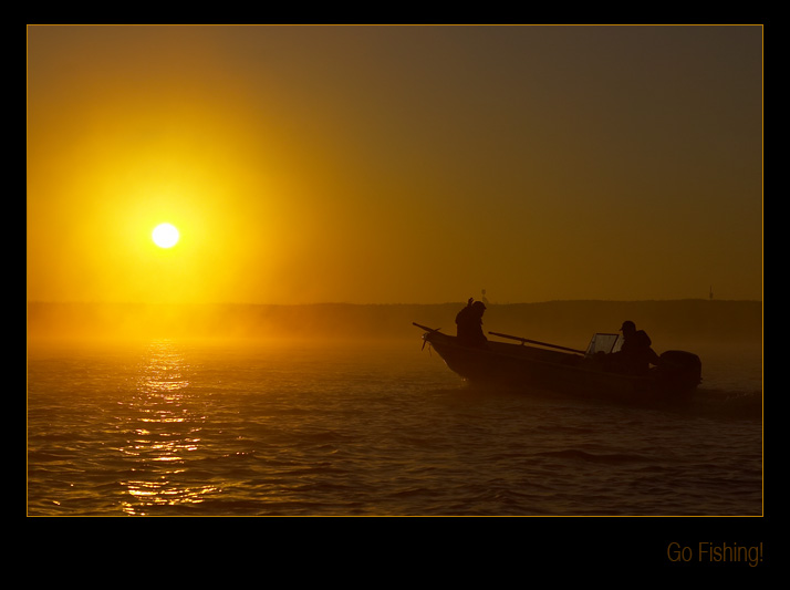 photo "Go fishing!" tags: landscape, sunset, water