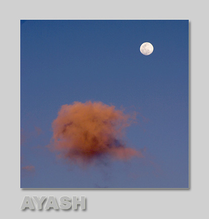 photo "The Moon and a Cloud..." tags: landscape, clouds