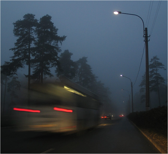 photo "Fog." tags: landscape, autumn, night