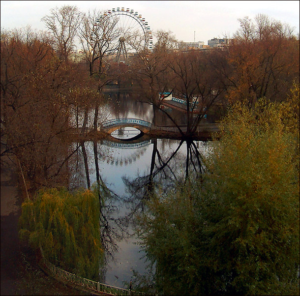 photo "Upon rainy day dawn." tags: landscape, autumn, water