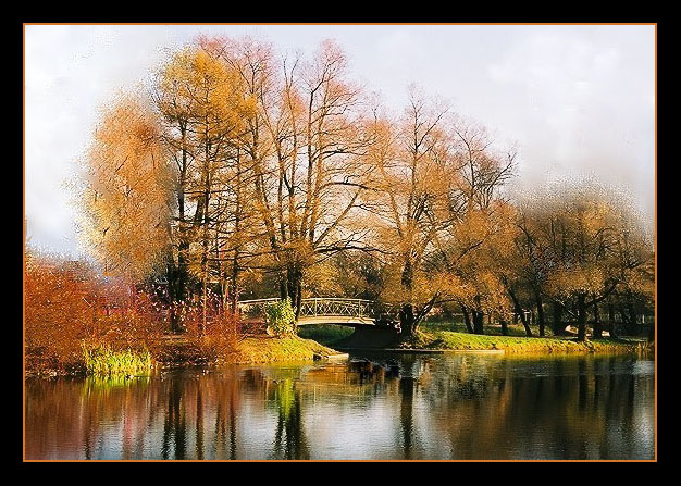 photo "Autumn bridge" tags: landscape, autumn, water