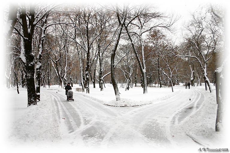 фото "Москва. Первый снег." метки: пейзаж, зима