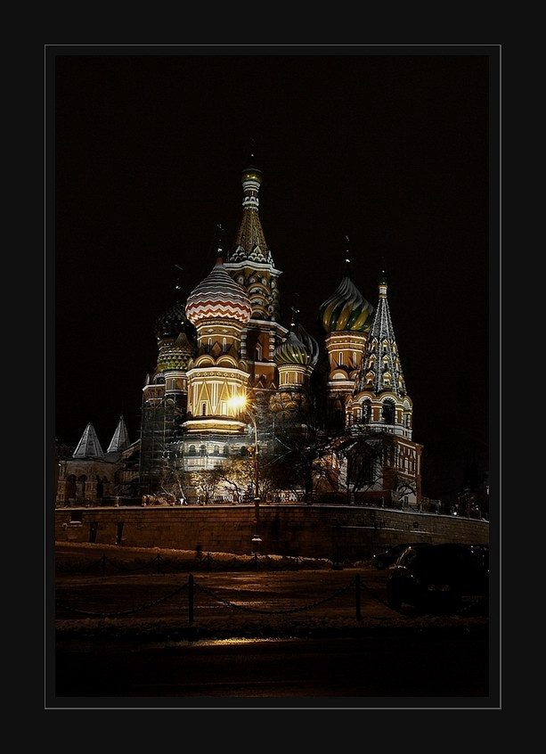 фото "Храм Василия Блаженого..." метки: архитектура, пейзаж, ночь