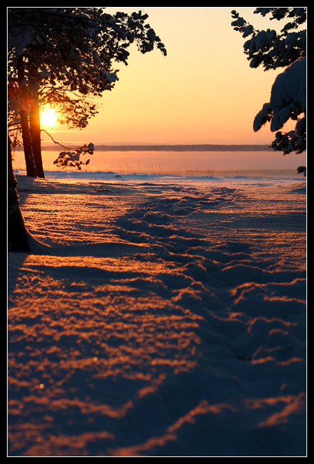 photo "Path" tags: landscape, sunset, winter
