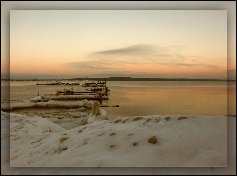 photo "Onego" tags: landscape, sunset, winter