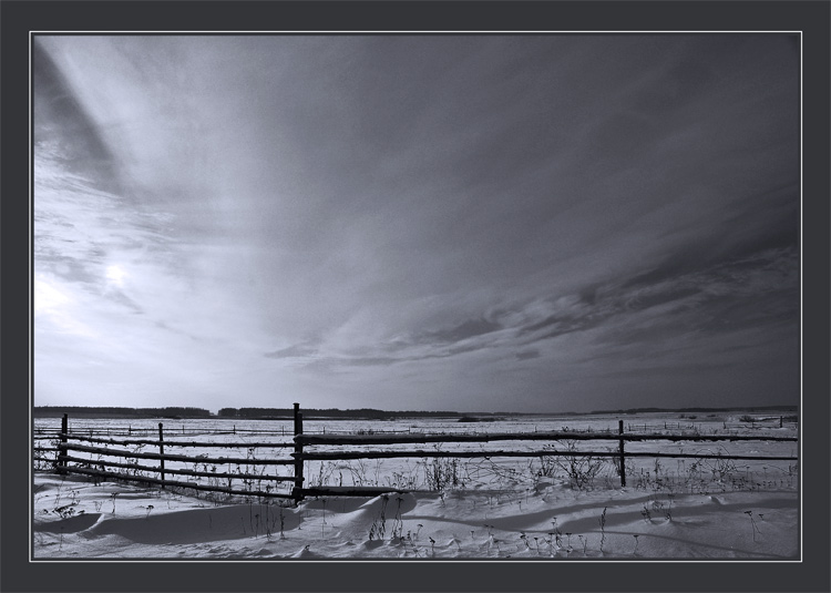 photo "Day & Night" tags: black&white, landscape, winter
