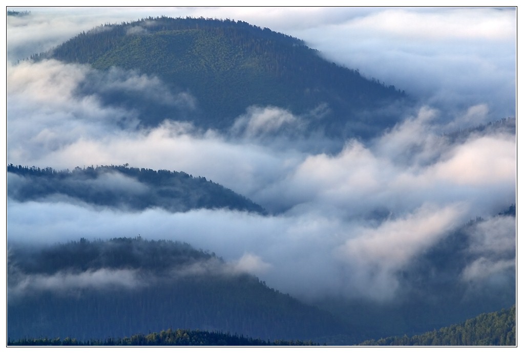 photo "fog" tags: landscape, mountains, sunset